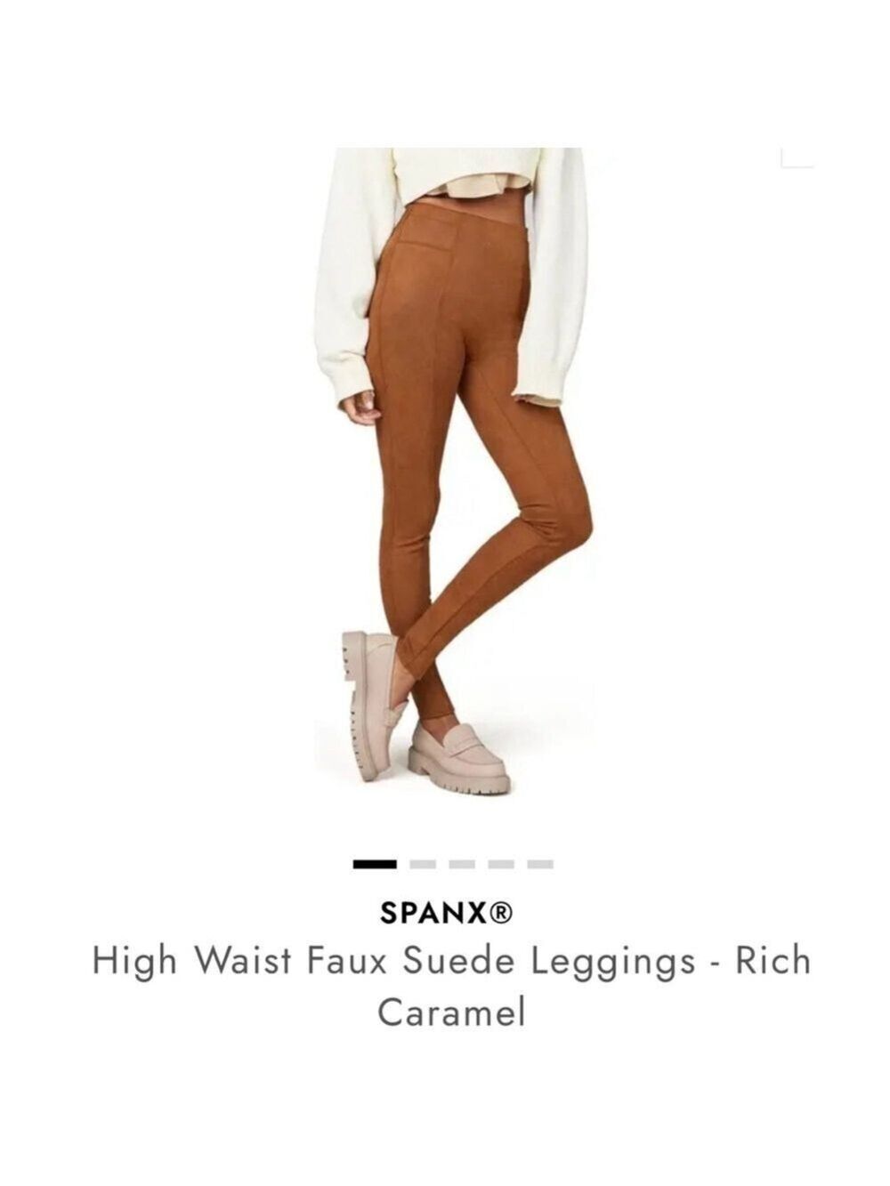 SPANX® High Waist Suede Boho Western size XL Buttery Soft Leggings Rich Caramel